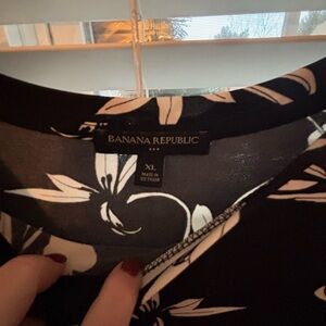 Banana Republic Monochrome Floral Dress